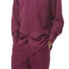 Men's 2 Piece Long Sleeve Walking Suit In Burgundy -Shirts Sales Store 1641 Burgundy 2805s