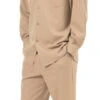 Men's 2 Piece Long Sleeve Walking Suit In Tan -Shirts Sales Store 1641 Tans