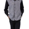 Black 2 Piece Long Sleeve Walking Suit Set Check Design