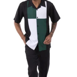 Emerald Green Color Block Walking Suit 2 Piece Short Sleeve Set -Shirts Sales Store 2301Emerald 1 1080x fdcf99a7 8f8b 4ddc 9b63 ebb47b2d13de