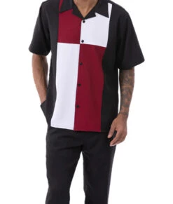 Burgundy Color Block Walking Suit 2 Piece Short Sleeve Set -Shirts Sales Store 2301burgundy 10 1080x ce5b6d7a c683 401b a094 8ba43ccceaaa