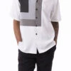 Black Geometric Design Walking Suit 2 Piece Short Sleeve Set -Shirts Sales Store 2309 BLACK