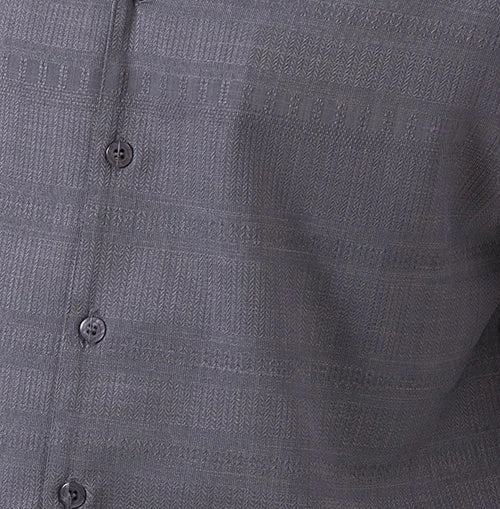 Gray Weave Pattern Walking Suit 2 Piece Short Sleeve Set 4 Gray Weave Pattern Walking Suit 2 Piece Short Sleeve Set - Image 2