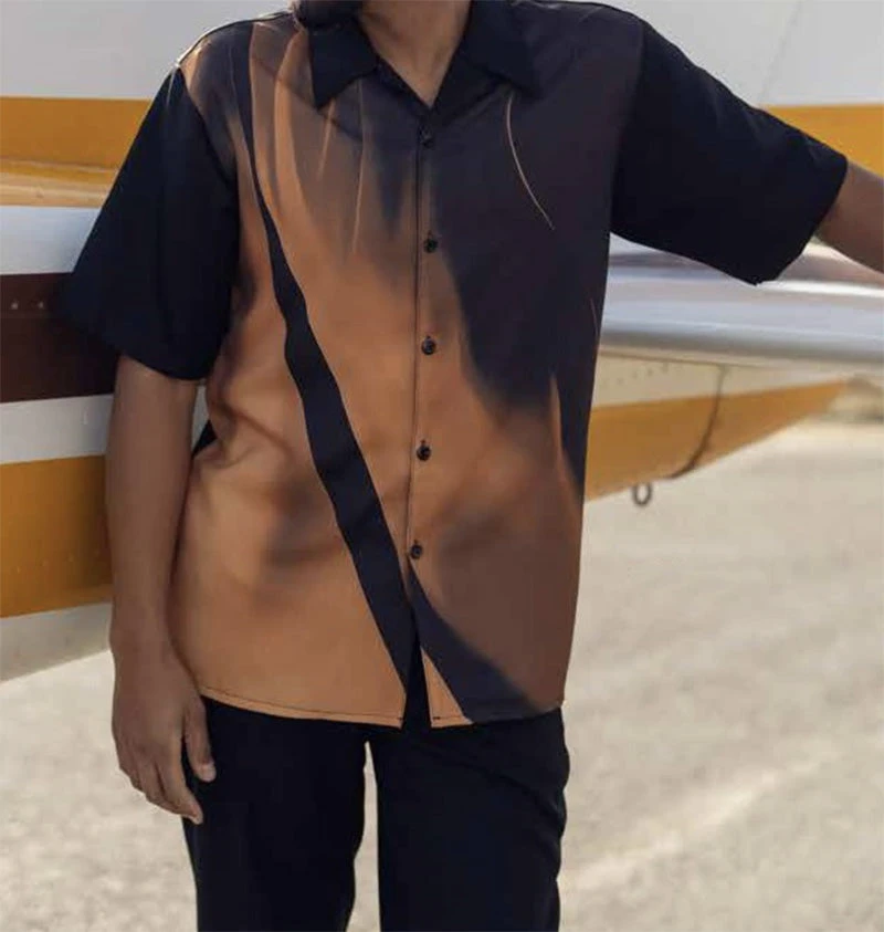 (L/42) Gold Art Design Walking Suit 2 Piece Short Sleeve Set 3 (L/42) Gold Art Design Walking Suit 2 Piece Short Sleeve Set