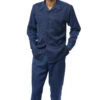 Navy Tone-on-Tone 2 Piece Long Sleeve Walking Suit Set 1 Navy Tone-on-Tone 2 Piece Long Sleeve Walking Suit Set -Shirts Sales Store 2364Navy 1