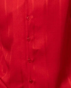 Red Tone-on-Tone 2 Piece Long Sleeve Walking Suit Set -Shirts Sales Store 2375Red 2