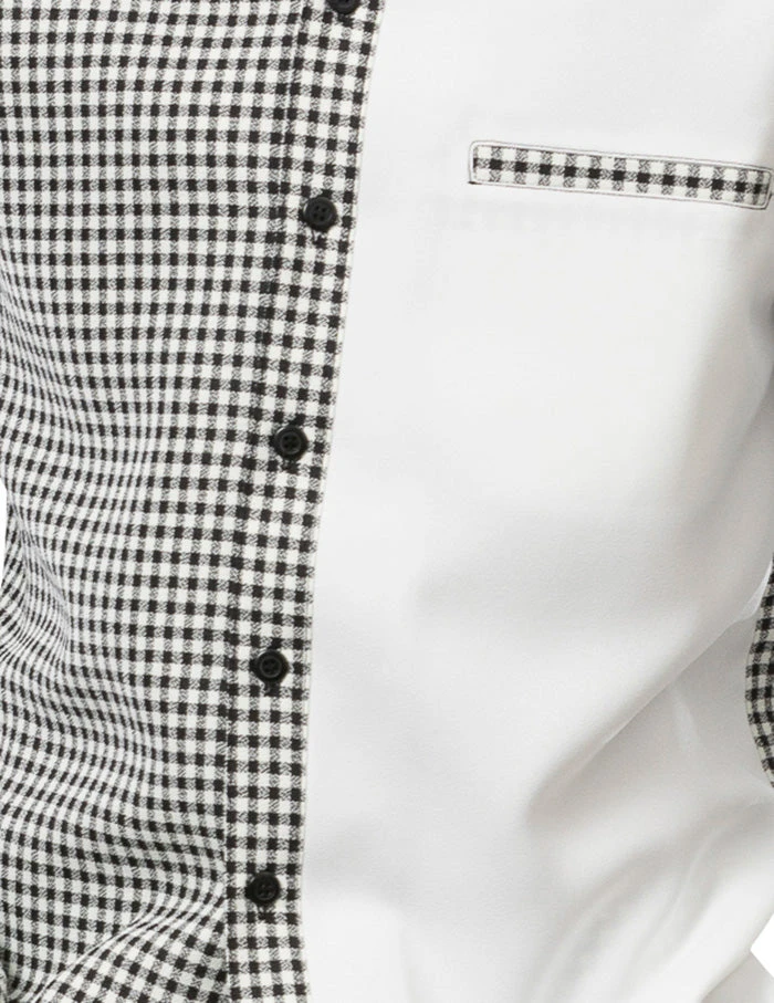 Black Checkered 2 Piece Long Sleeve Walking Suit Set 4 Black Checkered 2 Piece Long Sleeve Walking Suit Set - Image 2