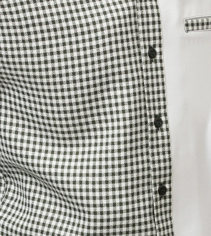 Hunter Green Checkered 2 Piece Long Sleeve Walking Suit Set 4 Hunter Green Checkered 2 Piece Long Sleeve Walking Suit Set - Image 2