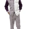 Plum Checkered 2 Piece Long Sleeve Walking Suit Set -Shirts Sales Store 2386PLUM 1