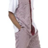 Burgundy Houndstooth 2 Piece Short Sleeve Walking Suit Set With Shorts -Shirts Sales Store 72211 burgundy s