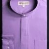 Basic Banded Collar Dress Shirt In Lavender 2 Basic Banded Collar Dress Shirt In Lavender -Shirts Sales Store DS3001C LAVENDER