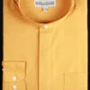 Basic Banded Collar Dress Shirt In Honey Gold 1 Basic Banded Collar Dress Shirt In Honey Gold -Shirts Sales Store DS3001C MUSTARD